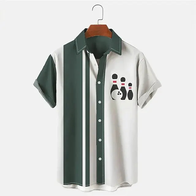 Casper - Poloshirt Met Bowlingprint