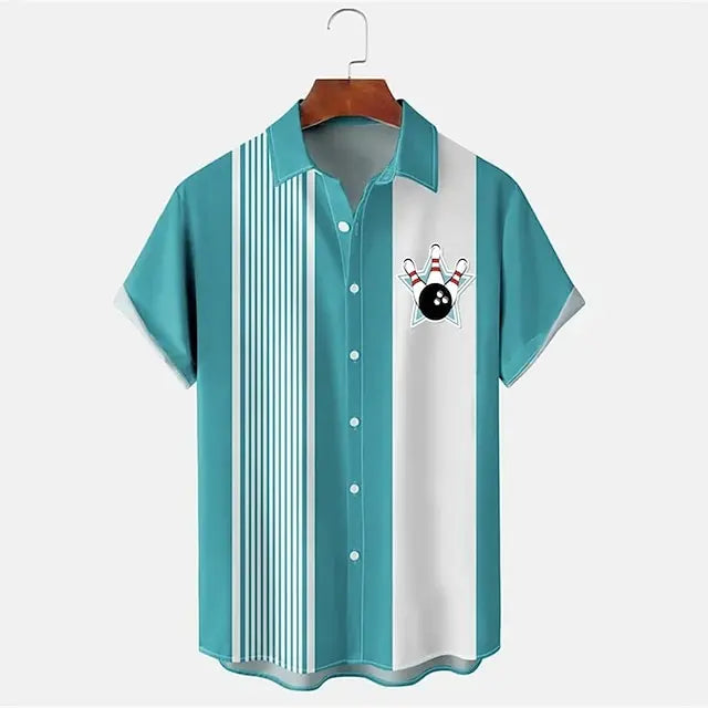 Casper - Poloshirt Met Bowlingprint