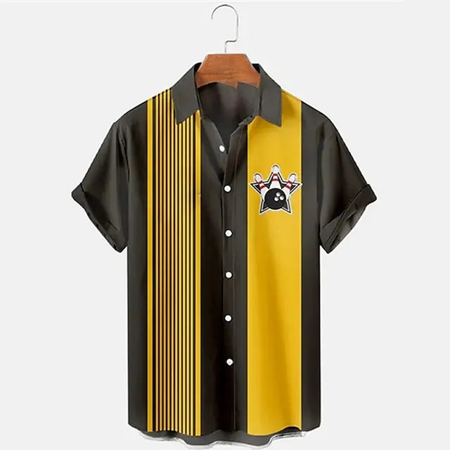 Casper - Poloshirt Met Bowlingprint
