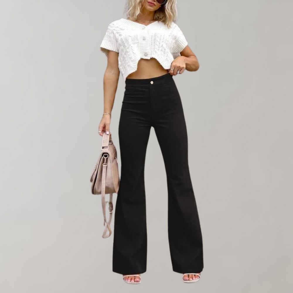 Josephine - Uitlopende Corduroy Broek