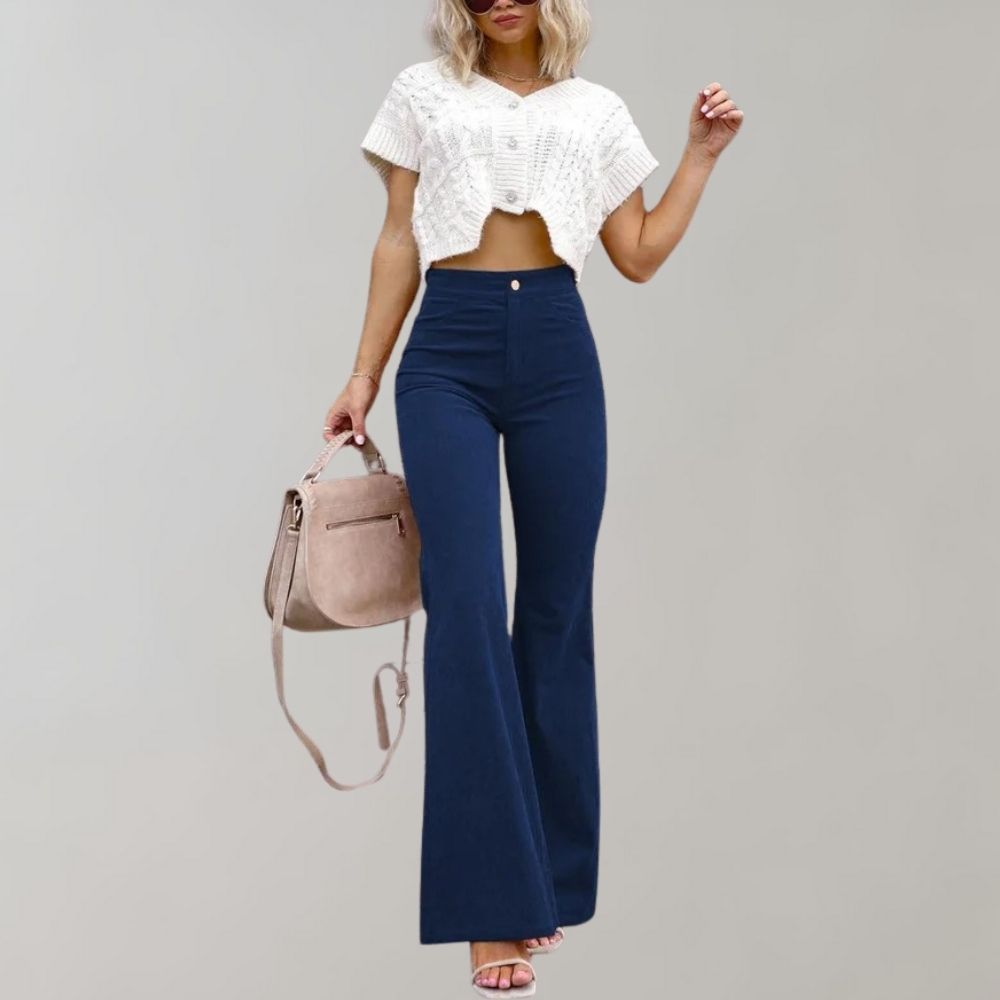 Josephine - Uitlopende Corduroy Broek