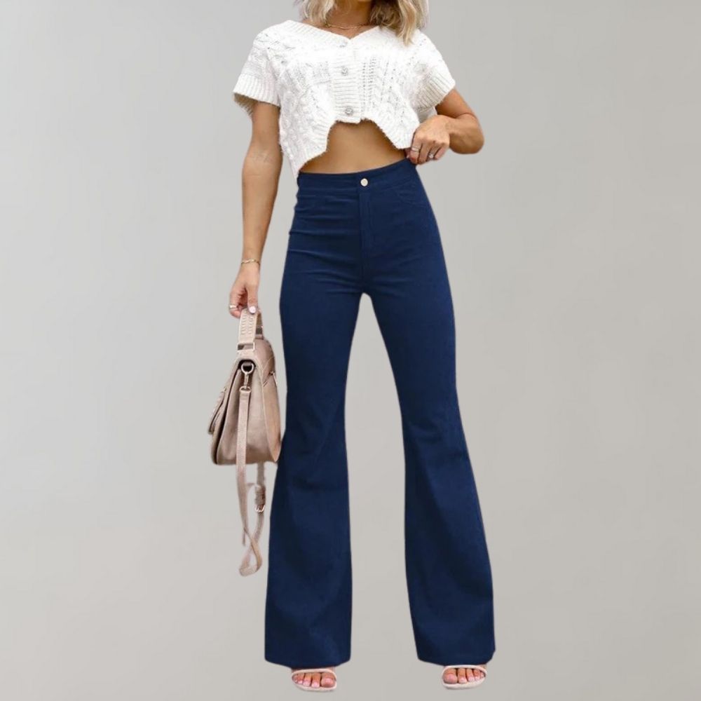 Josephine - Uitlopende Corduroy Broek