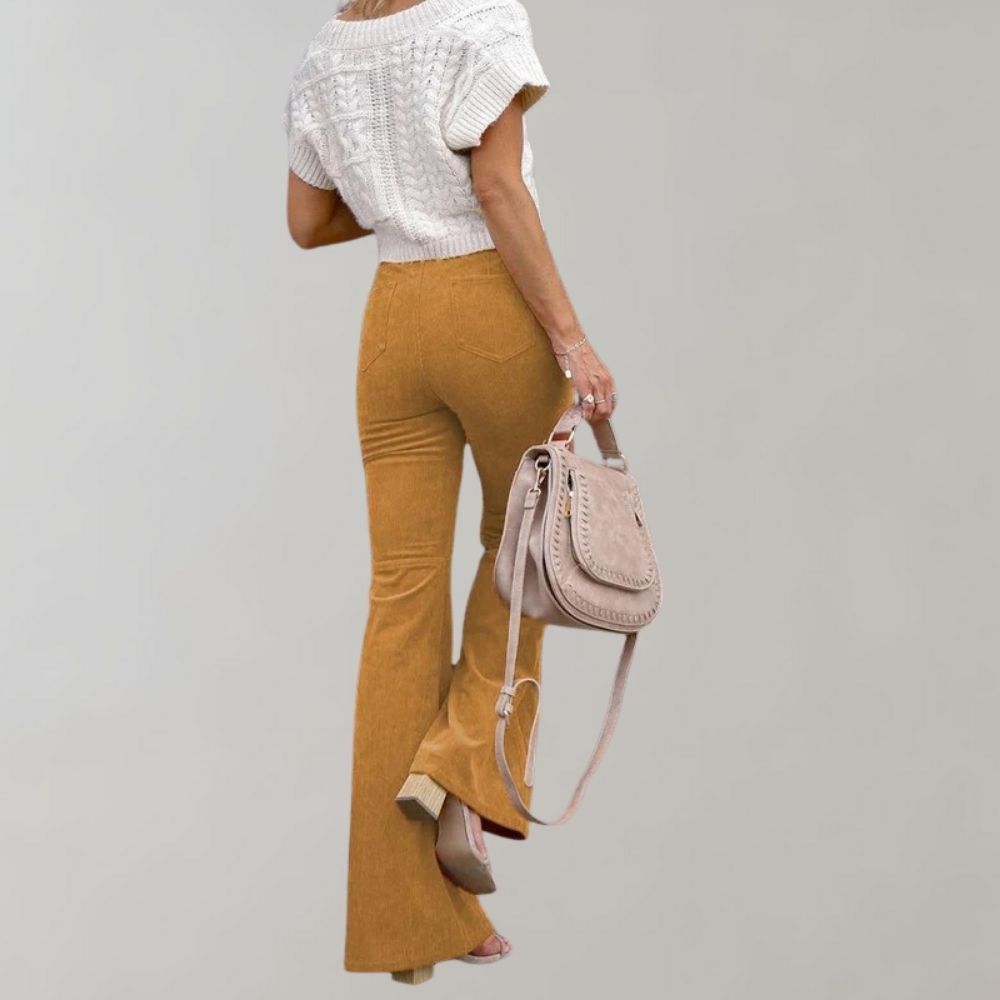 Josephine - Uitlopende Corduroy Broek