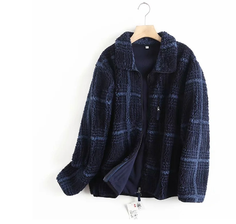 Herre - Trendy Geruite Warme Jas