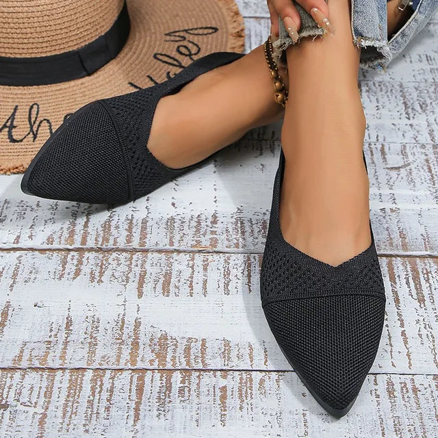Margareta - Ademende Puntige Loafers