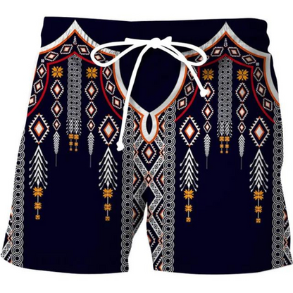 Justin - Kokosnootboomprint Comfortabele Zwembroek