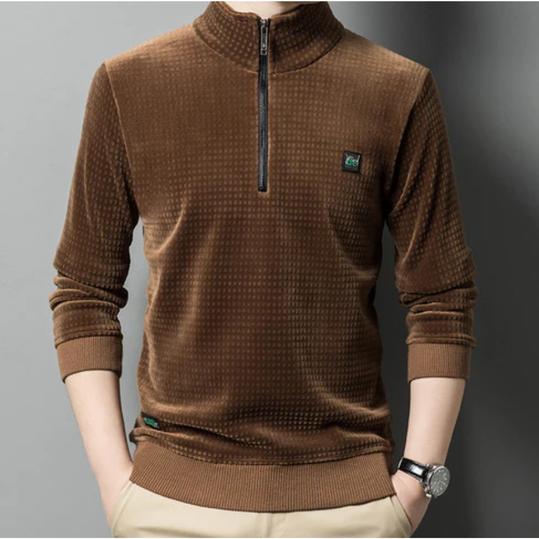 Korbin - Modieuze Half-Zip Warme Trui