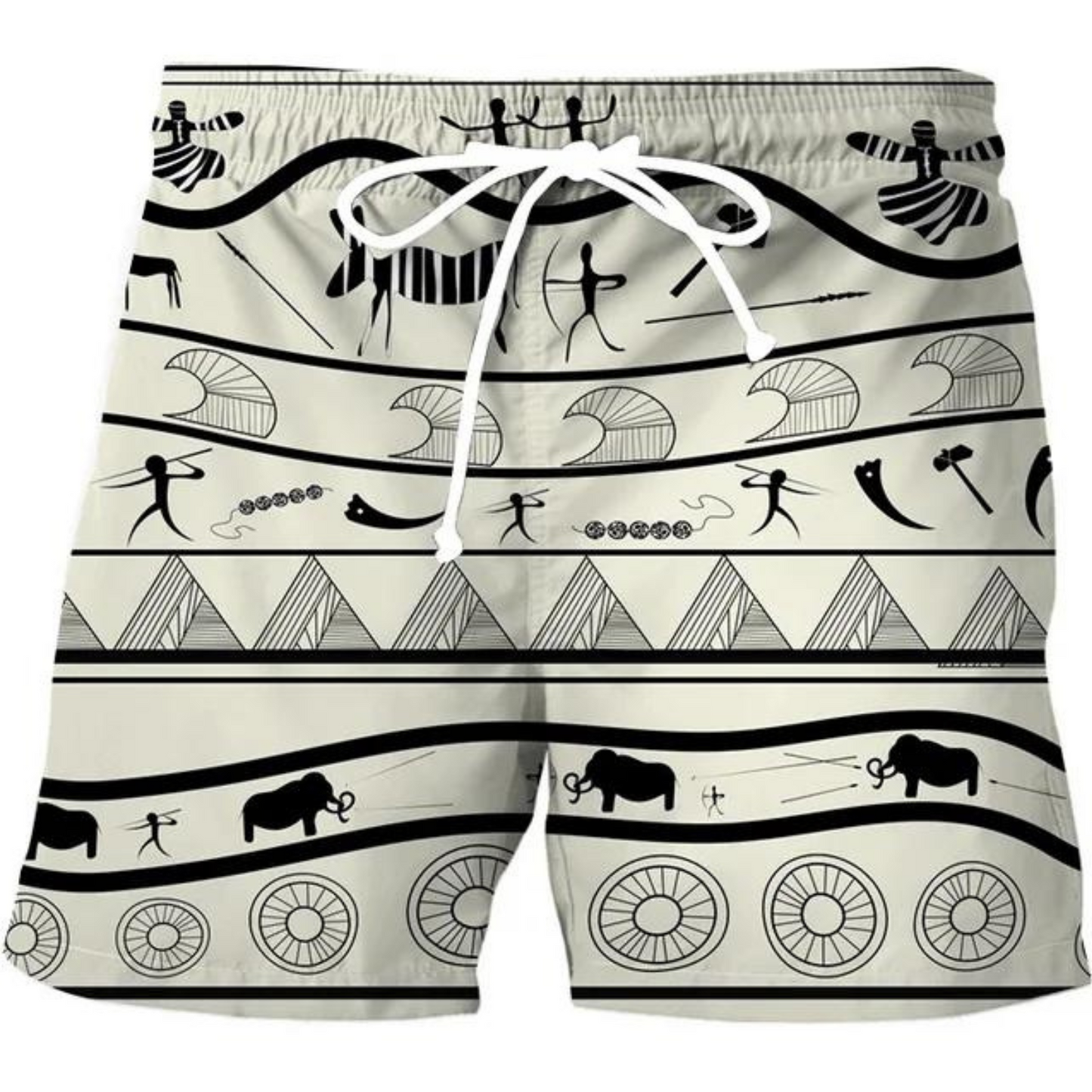 Justin - Kokosnootboomprint Comfortabele Zwembroek