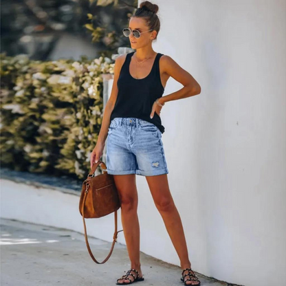 Natalya - Denim Dames Shorts