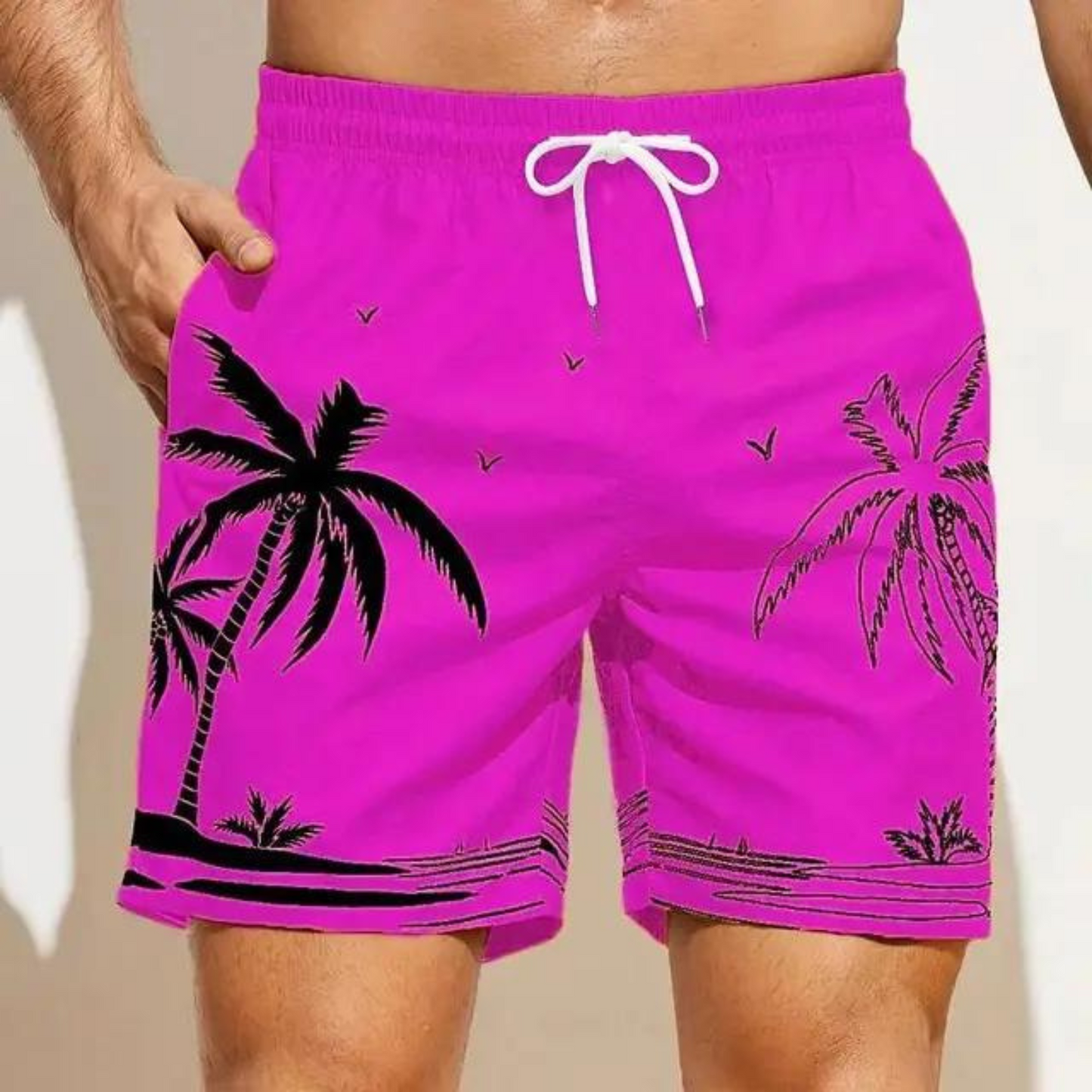 Justin - Kokosnootboomprint Comfortabele Zwembroek