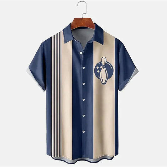 Casper - Poloshirt Met Bowlingprint