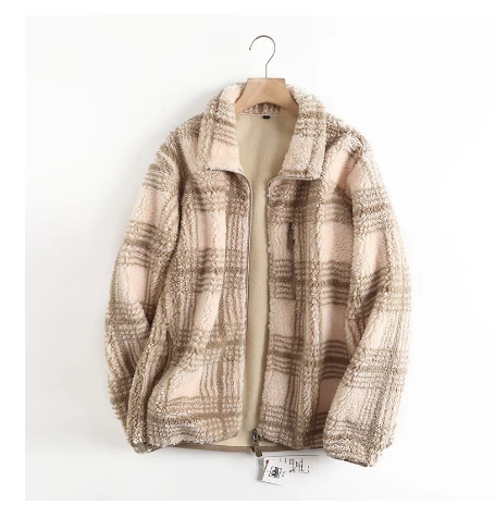 Herre - Trendy Geruite Warme Jas