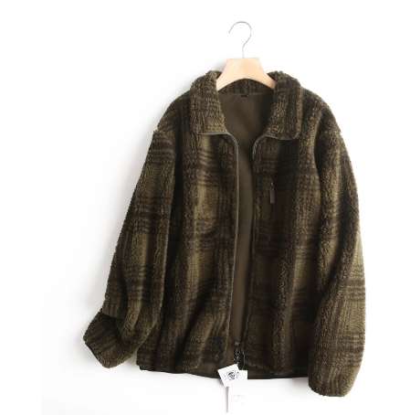 Herre - Trendy Geruite Warme Jas